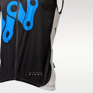 black cycling gilet