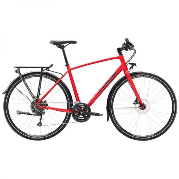 Trek fx2 disc equipped hybrid bike red
