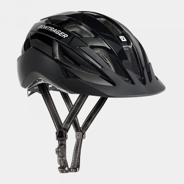 Bontrager Black Solstice Bike Helmet with straps