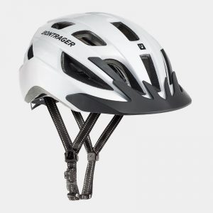 Bontrager White Solstice Bike Helmet with straps