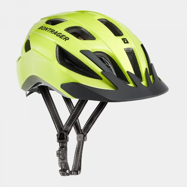 Bontrager Yellow Solstice Bike Helmet with straps