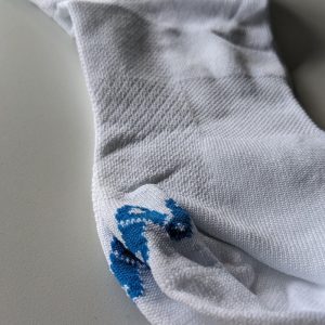Westport Bike Shop White Cycling Socks with Q-Skin Wicking Material