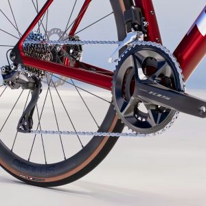 Madone SL 6 Gen 8 Crimson Shimano 105 Drivetrain