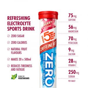 High5 Energy Zero Caffeine Hit Sports Drink Stats