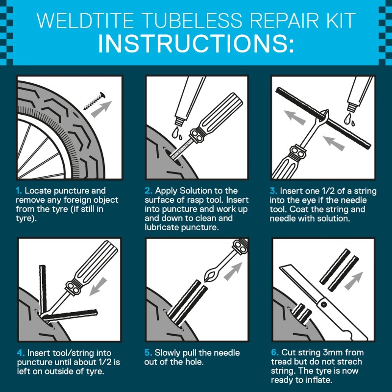 Weldtite Tubeless Repair Kit Instructions